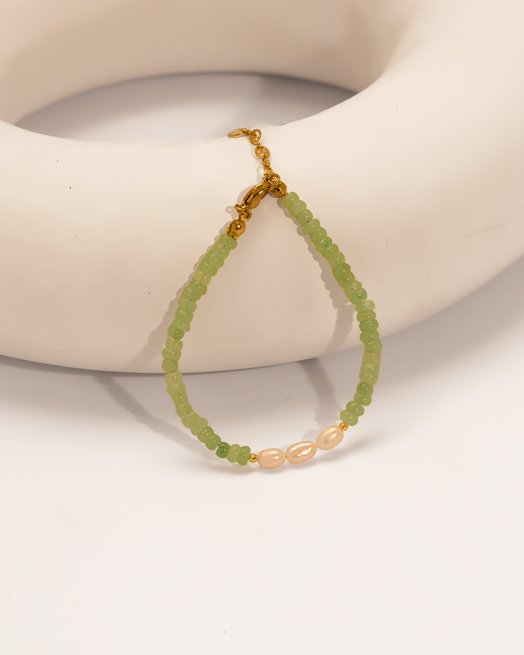 The Olive Grove Agate & Pearl Bracelet