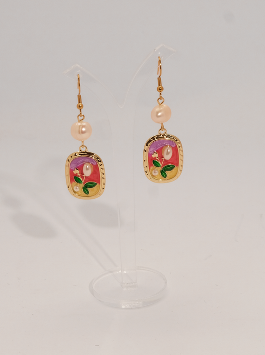 The Sunset Blossom Earrings