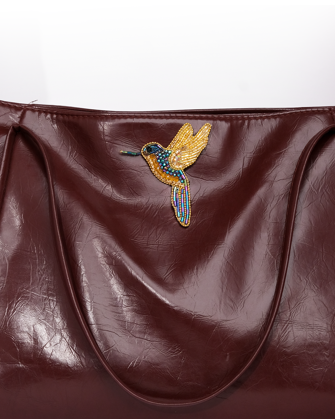 Hummingbird Embroidered Brooch