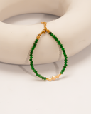 The Emerald Forest Agate & Pearl Bracelet