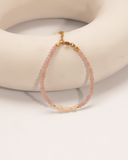 The Rose Petal Agate & Pearl Bracelet